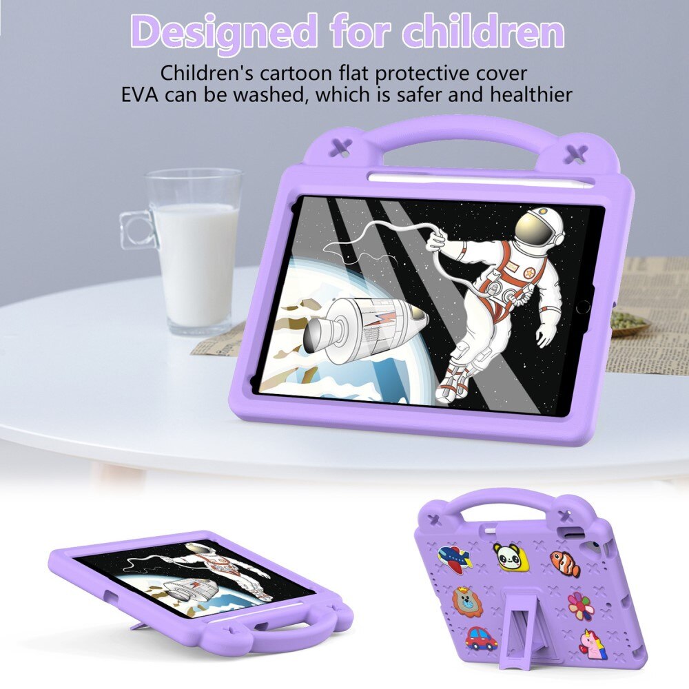 Iskunkestävä EVA kuori Kickstand iPad 10.2 7th Gen (2019) liila