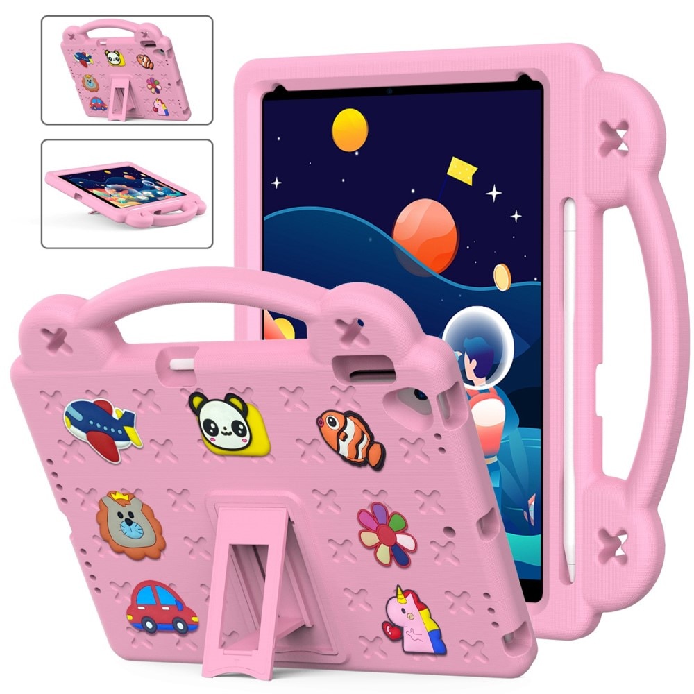 Iskunkestävä EVA kuori Kickstand iPad 10.2 2019/2020/2021 vaaleanpunainen