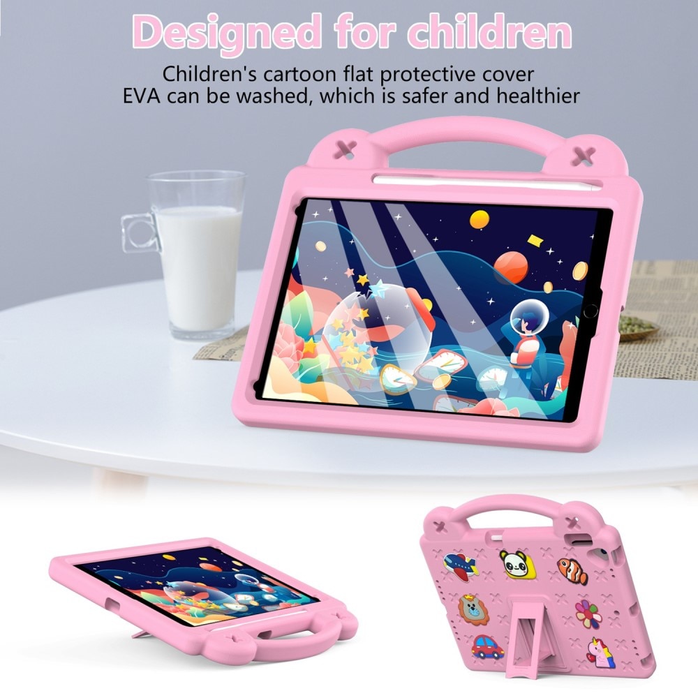 Iskunkestävä EVA kuori Kickstand iPad 10.2 9th Gen (2021) vaaleanpunainen
