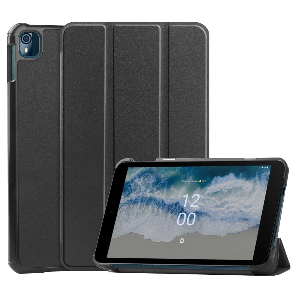 Kotelo Tri-fold  Nokia T10 Musta