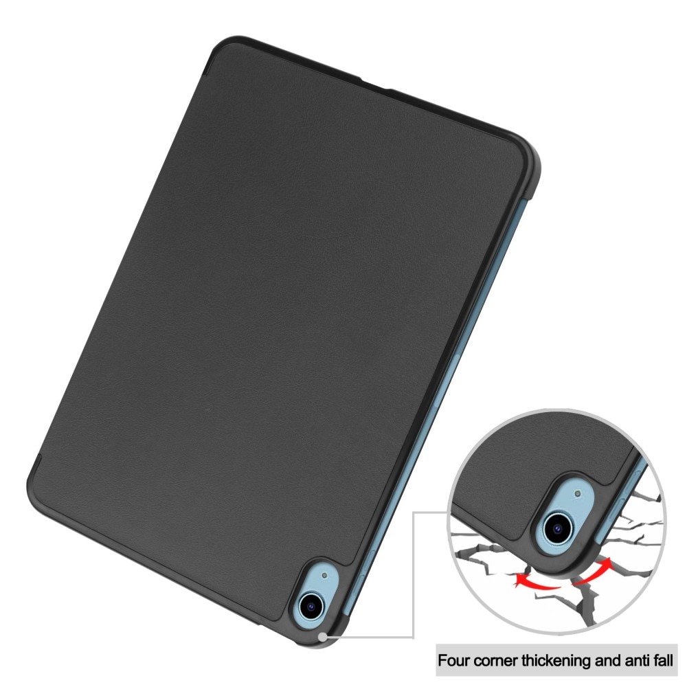 iPad 10.9 10th Gen (2022) Kotelo Tri-fold musta