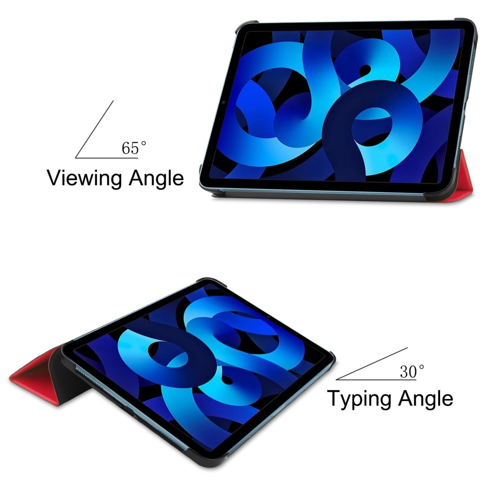 iPad 10.9 10th Gen (2022) Kotelo Tri-fold punainen