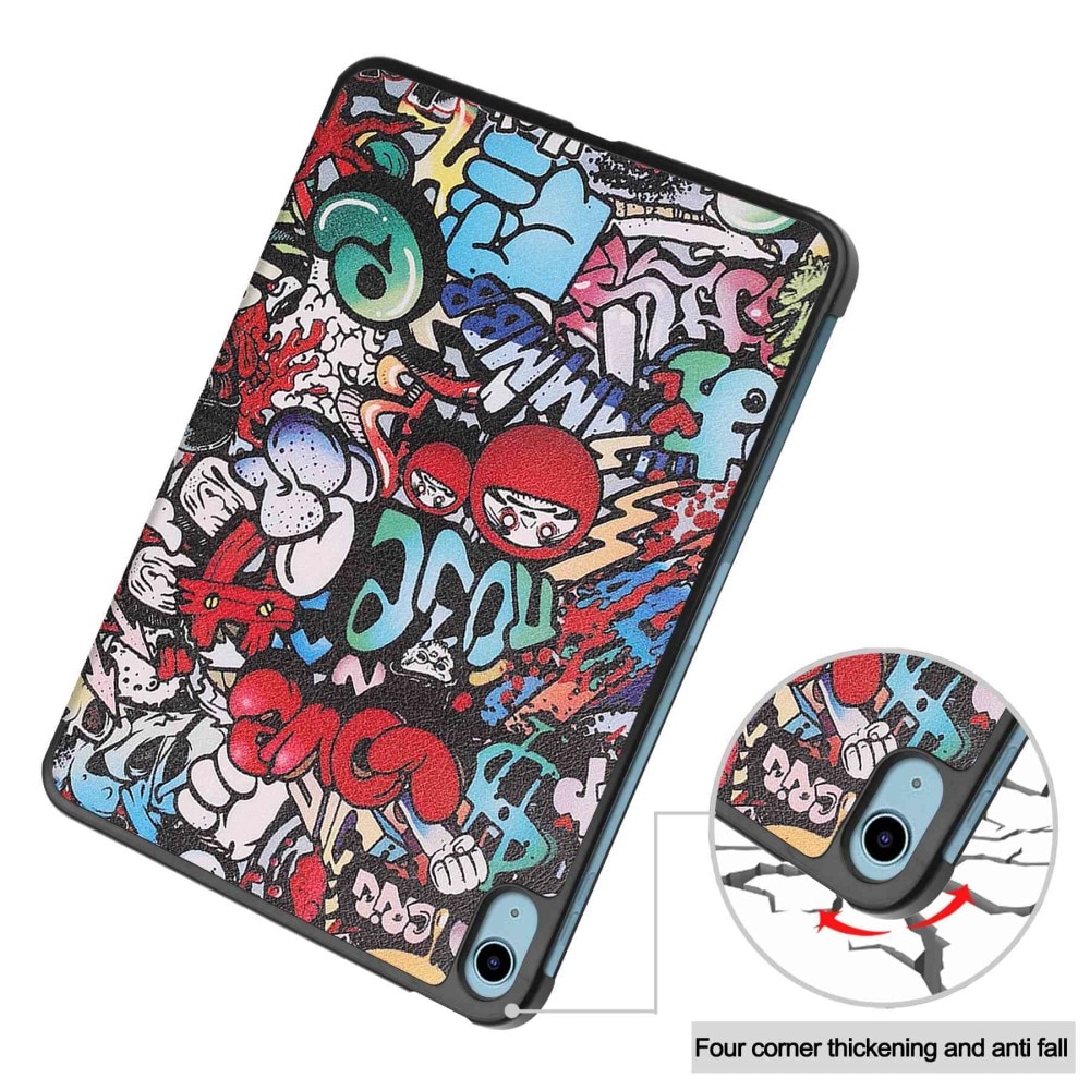 Kotelo Tri-fold iPad 10.9 10th Gen (2022) - Graffiti