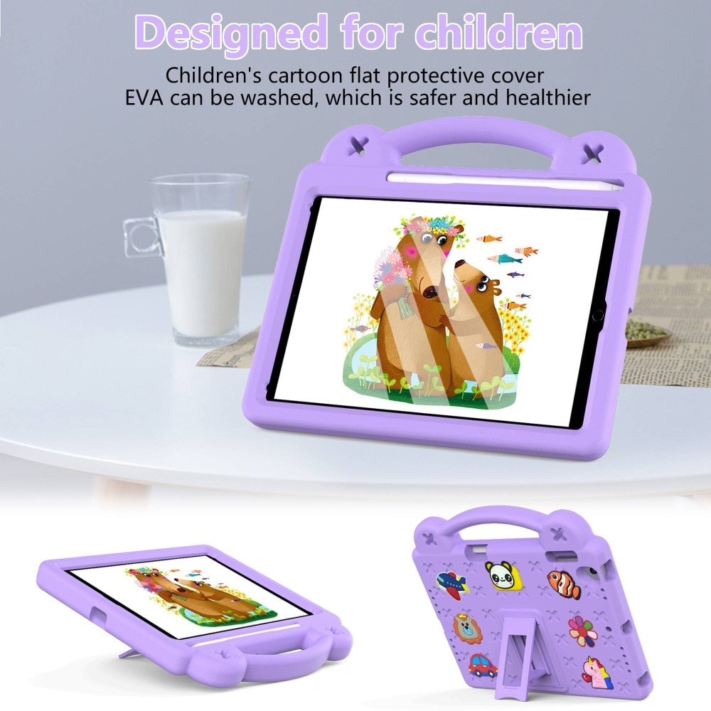 Iskunkestävä EVA kuori Kickstand iPad Air 2 9.7 (2014) liila
