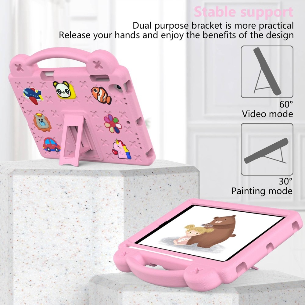 Iskunkestävä EVA kuori Kickstand iPad 9.7 6th Gen (2018) vaaleanpunainen