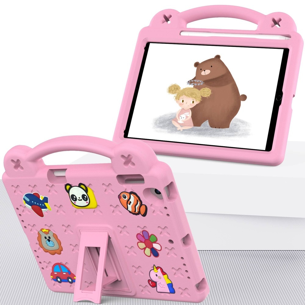 Iskunkestävä EVA kuori Kickstand iPad 9.7 5th Gen (2017) vaaleanpunainen