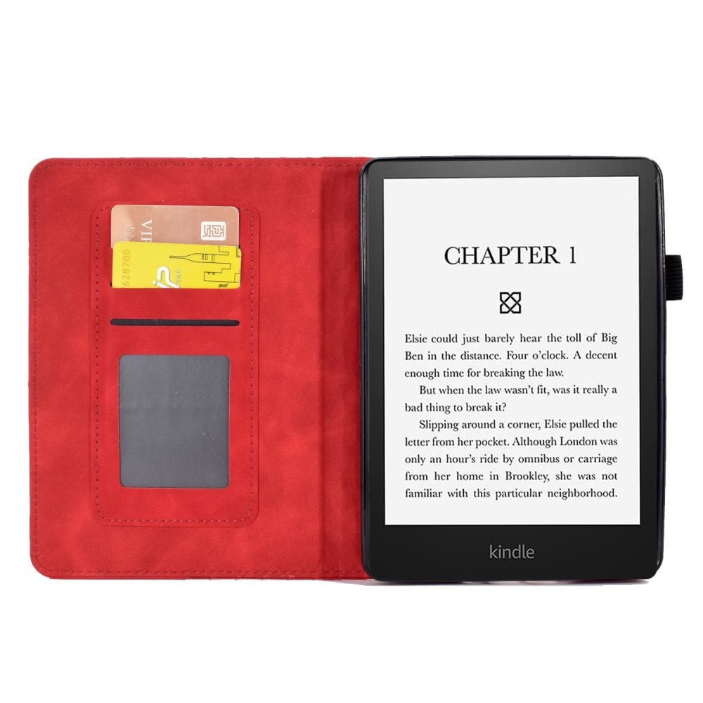 Amazon Kindle Paperwhite Signature Edition (2023) Case Cardslot punainen