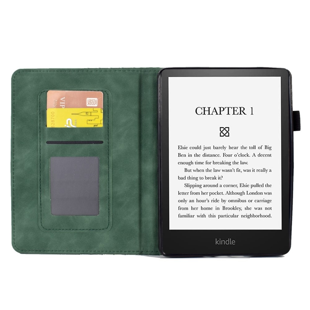 Amazon Kindle Paperwhite Signature Edition (2023) Case Cardslot vihreä