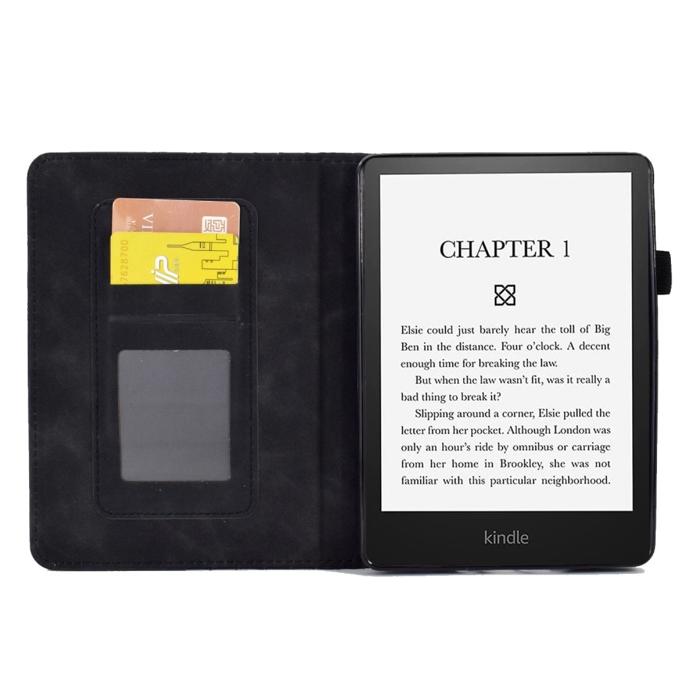 Amazon Kindle Paperwhite 1/2/3/4  Case Cardslot Musta
