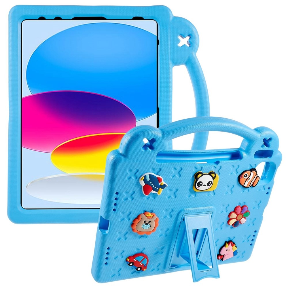 Iskunkestävä EVA kuori Kickstand iPad 10.9 2022 (10th gen) sininen