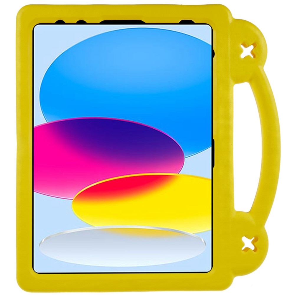 Iskunkestävä EVA kuori Kickstand iPad 10.9 10th Gen (2022) keltainen