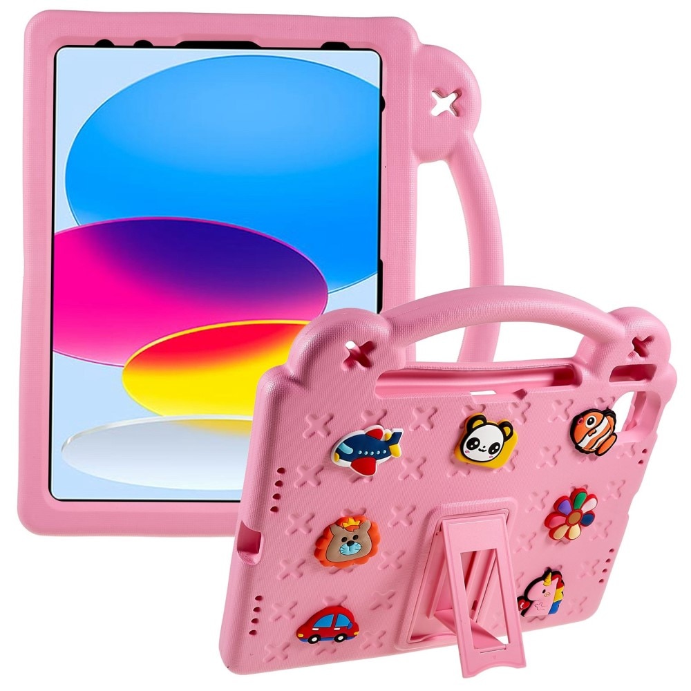 Iskunkestävä EVA kuori Kickstand iPad 10.9 2022 (10th gen) vaaleanpunainen