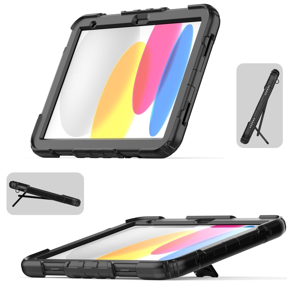 Full Cover Rugged Kickstand Case iPad 10.9 10th Gen (2022) musta