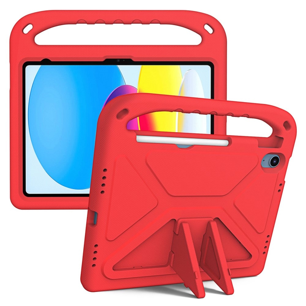 Kuori EVA kahvalla iPad 10.9 10th Gen (2022) punainen