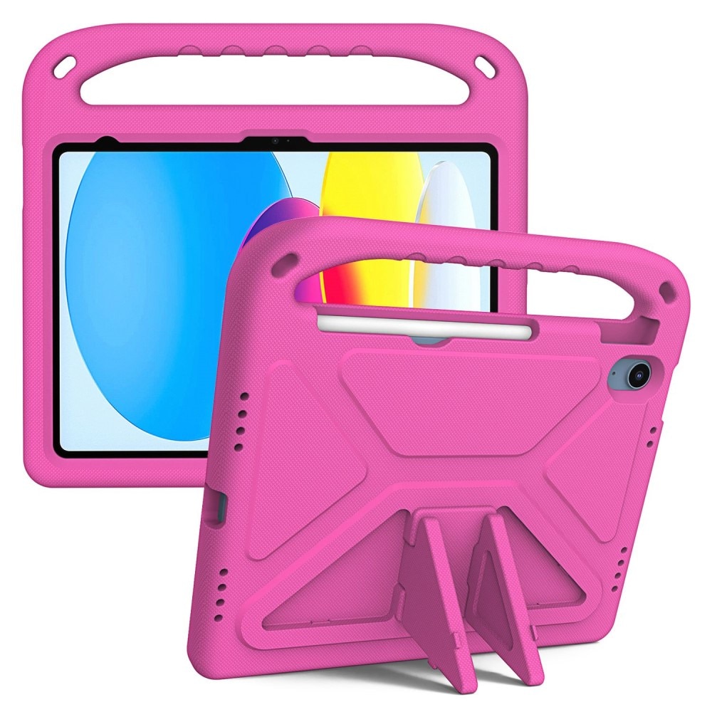 Kuori EVA kahvalla iPad 10.9 10th Gen (2022) vaaleanpunainen