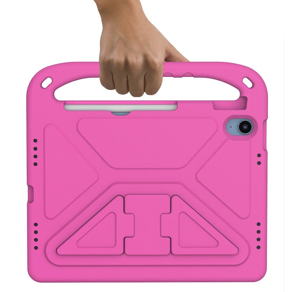 Kuori EVA kahvalla iPad 10.9 10th Gen (2022) vaaleanpunainen