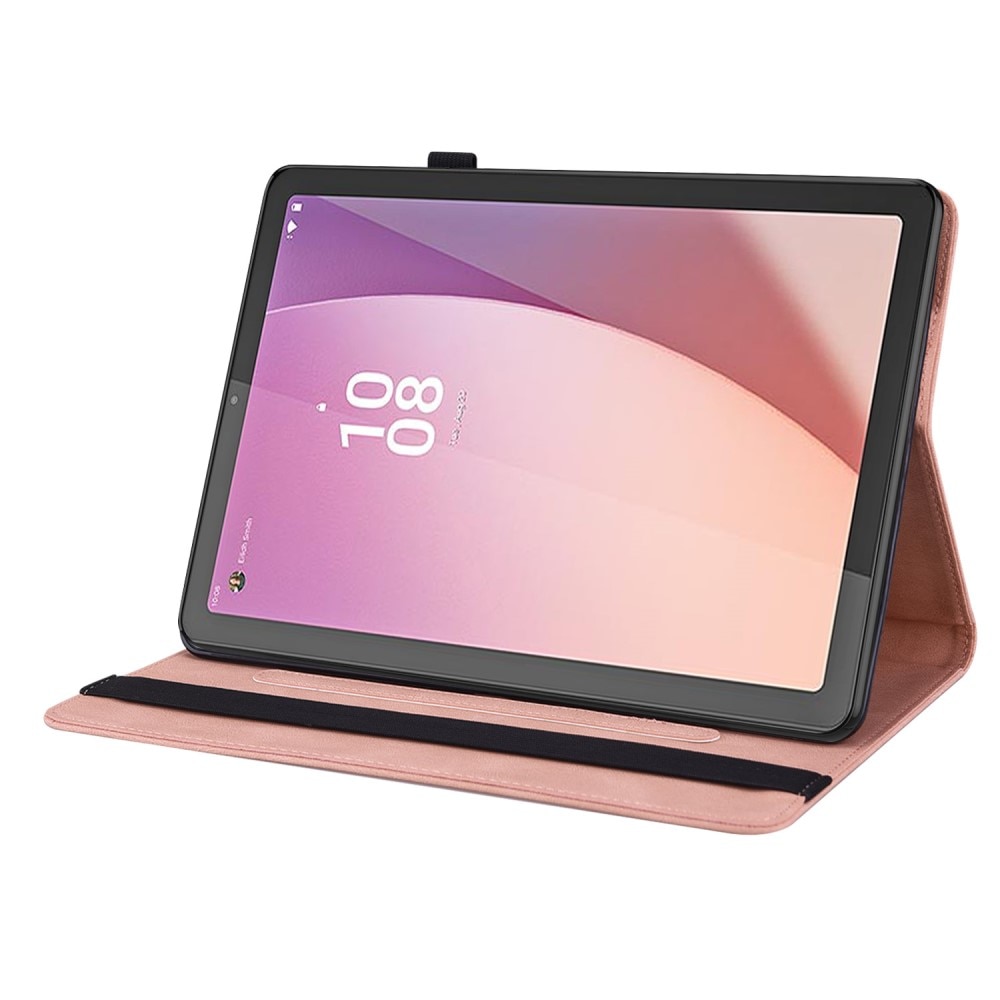 Nahkakotelo Perhonen Lenovo Tab M9 vaaleanpunainen