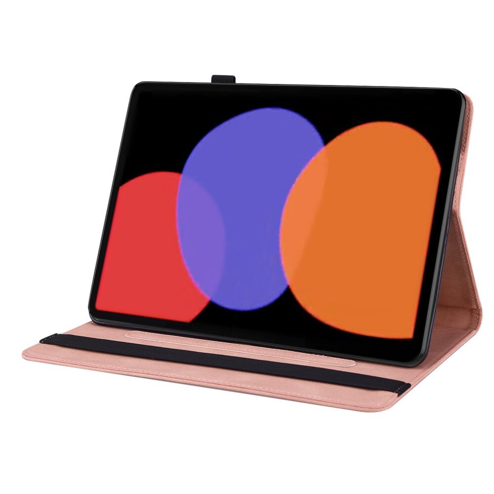Nahkakotelo Perhonen Xiaomi Pad 6 Vaaleanpunainen