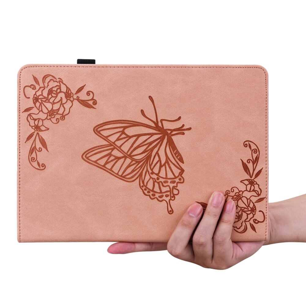 Nahkakotelo Perhonen Xiaomi Pad 6 Vaaleanpunainen