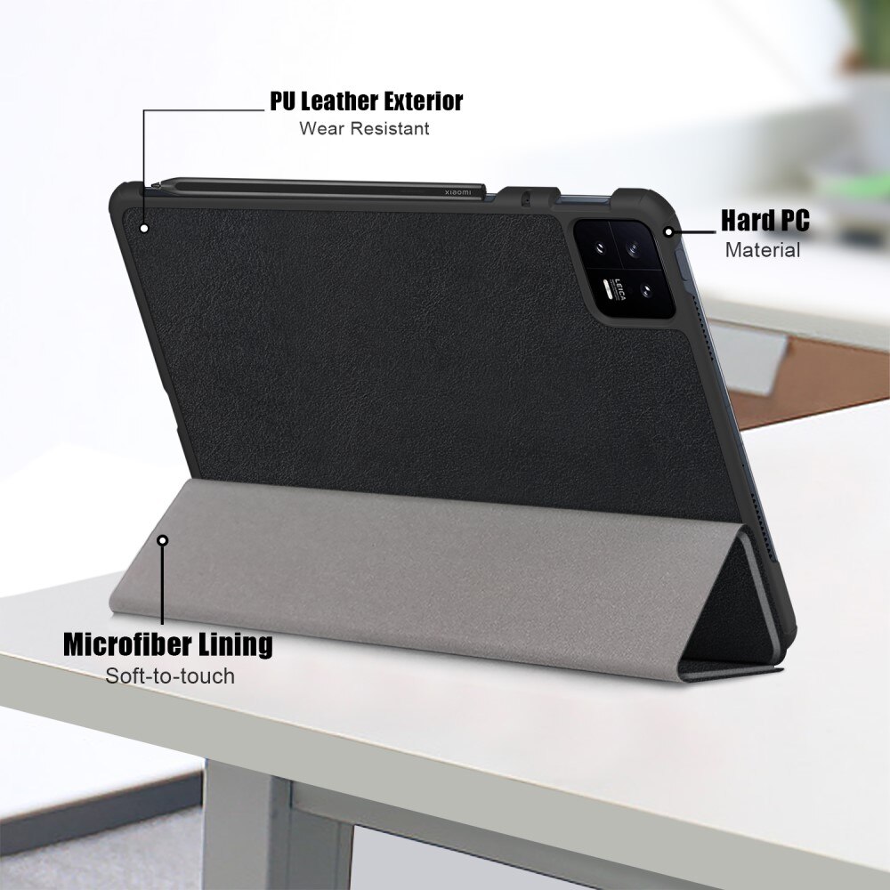 Xiaomi Pad 6 Pro Kotelo Tri-fold musta