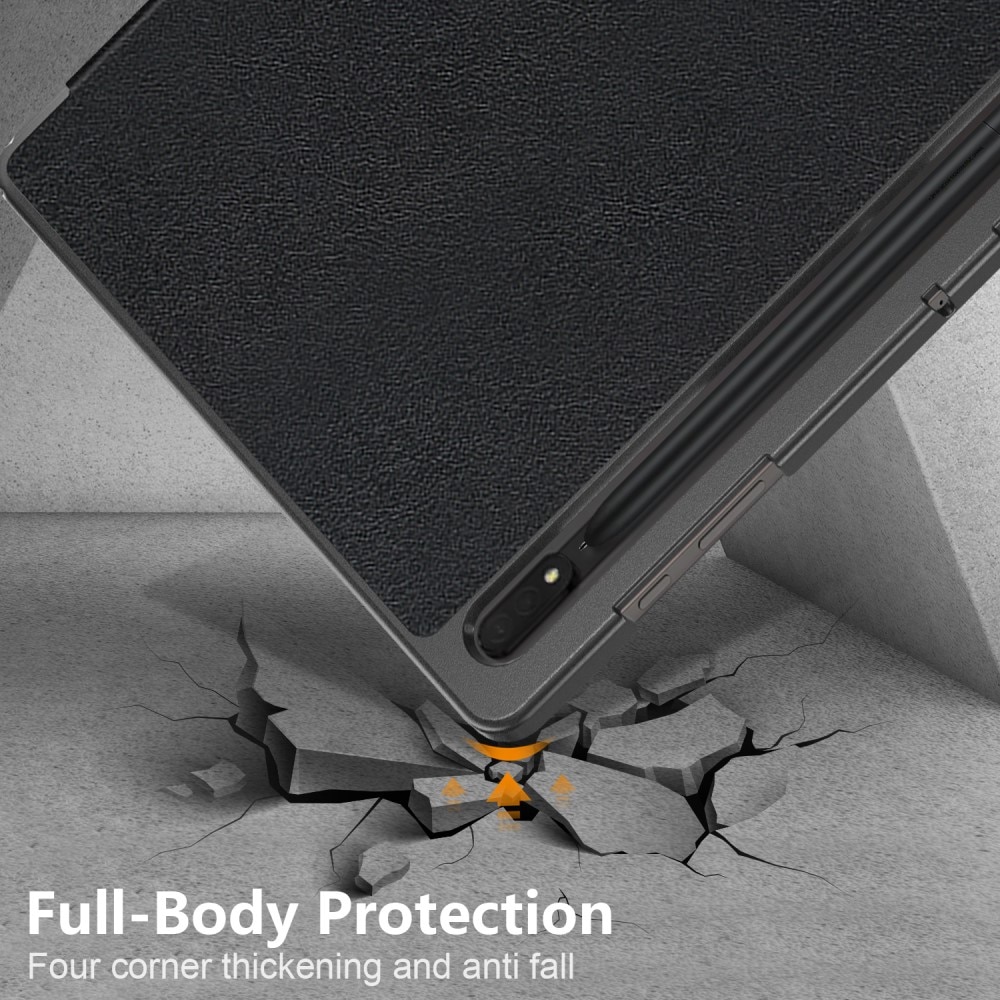 Samsung Galaxy Tab S9 Ultra Kotelo Tri-fold musta