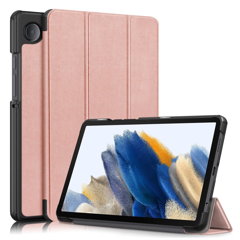 Samsung Galaxy Tab A9 Kotelo Tri-fold ruusukulta