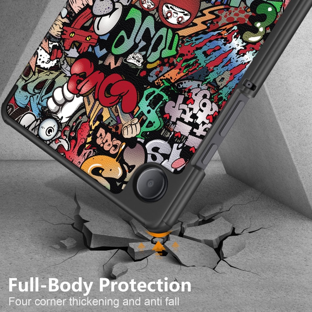 Samsung Galaxy Tab A9 Kotelo Tri-fold - Graffiti