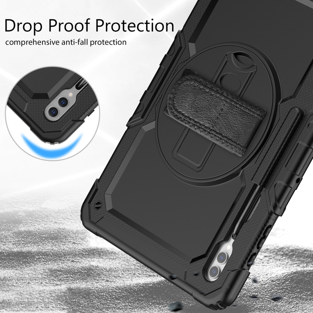 Iskunkestävä Full Protection Hybridikuori Samsung Galaxy Tab S9 Ultra musta