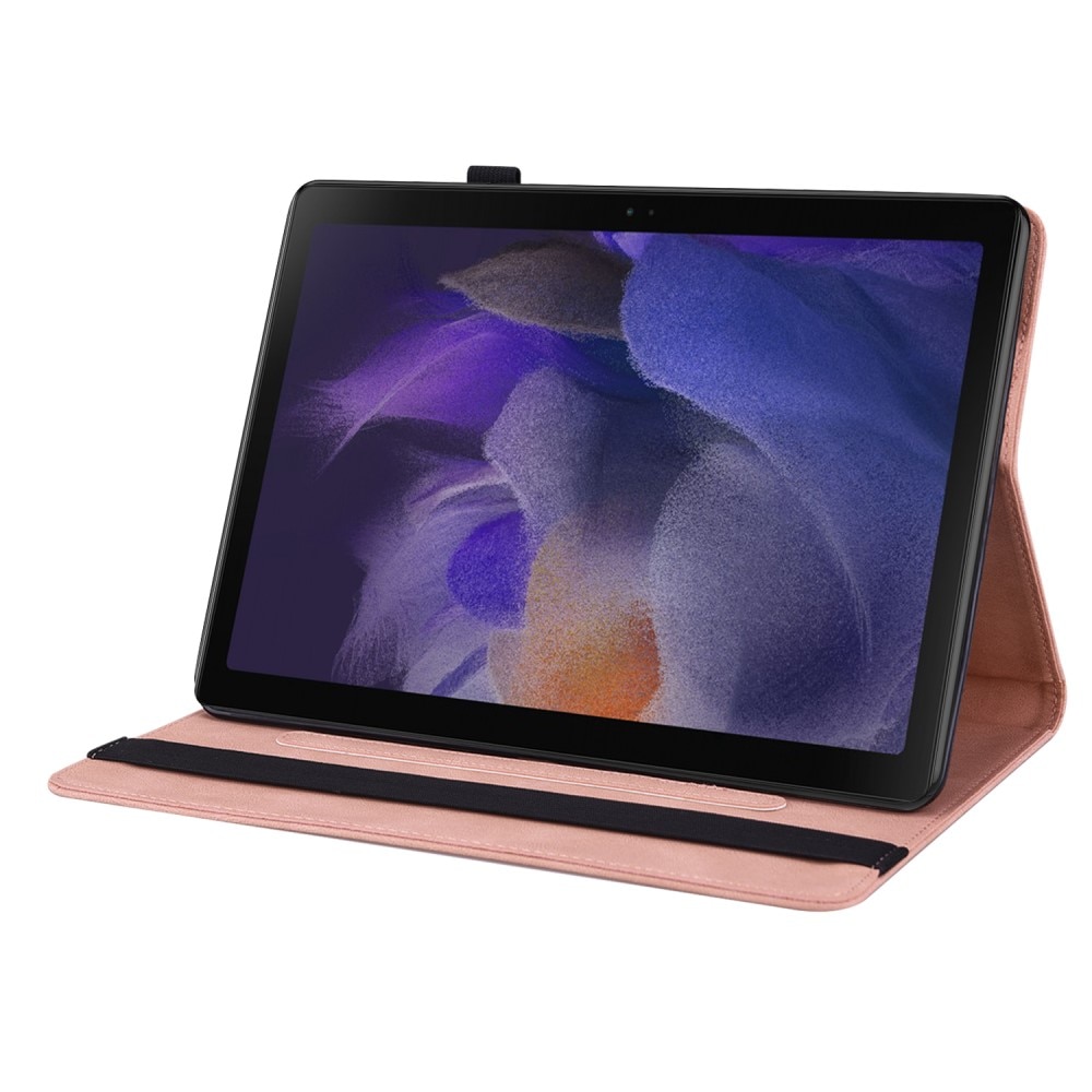 Nahkakotelo Perhonen Samsung Galaxy Tab A9 Plus vaaleanpunainen