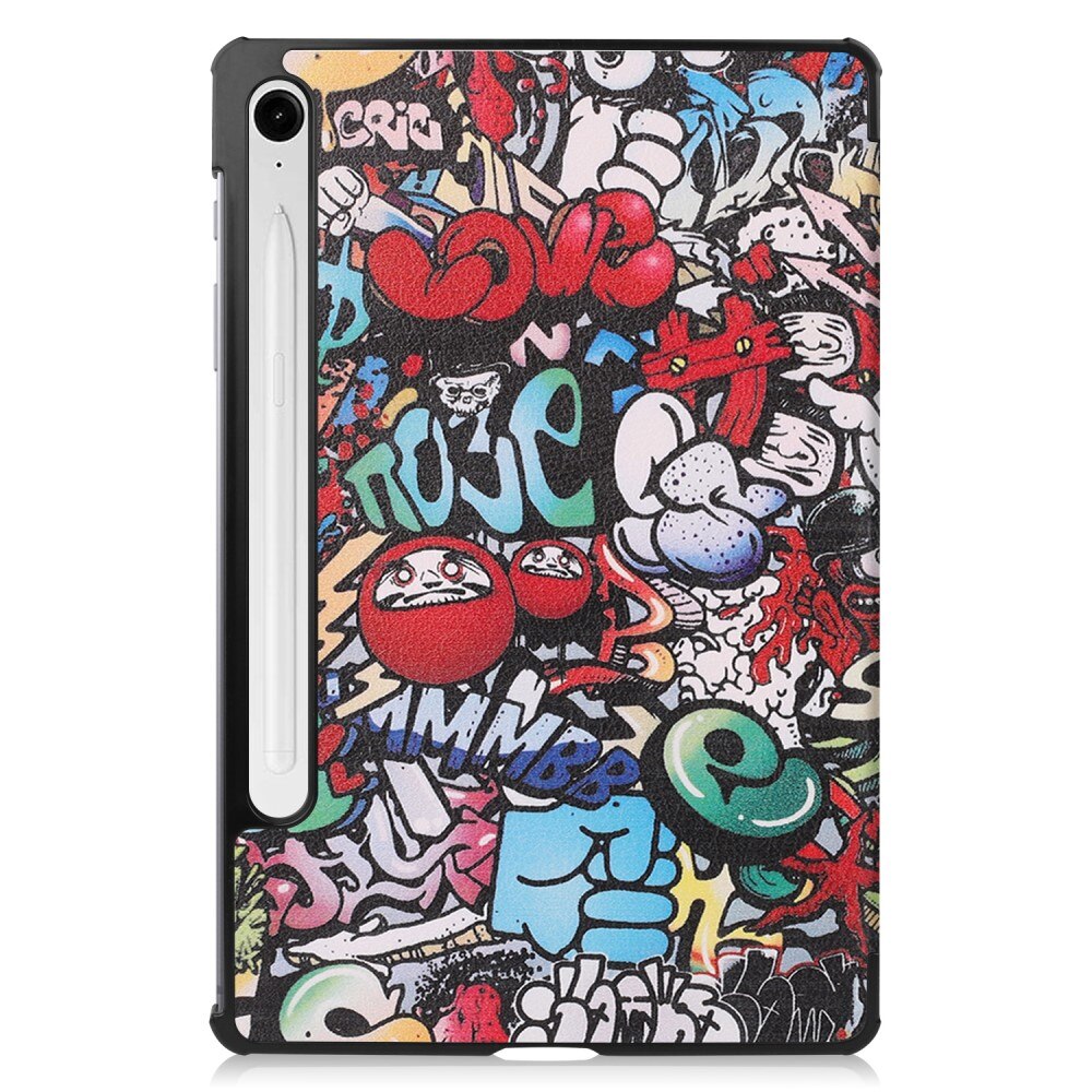 Kotelo Tri-fold Samsung Galaxy Tab S9 FE - Graffiti