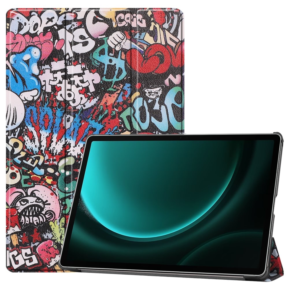 Kotelo Tri-fold Samsung Galaxy Tab S9 FE Plus - Graffiti