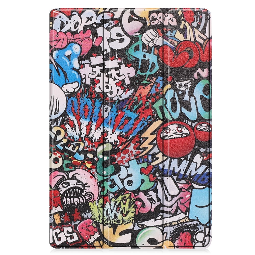 Kotelo Tri-fold Samsung Galaxy Tab S9 FE Plus - Graffiti