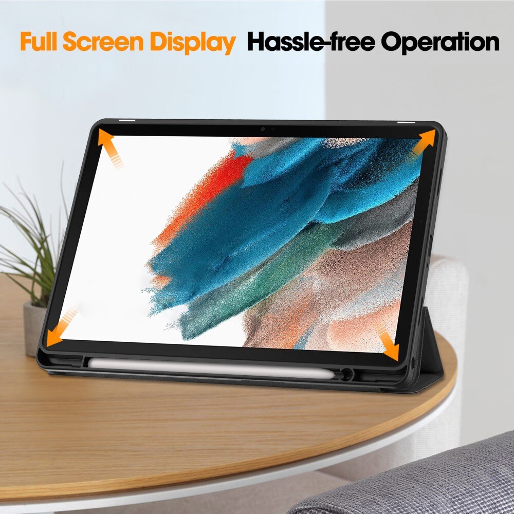Samsung Galaxy Tab A9 Plus Kotelo Tri-fold Kynäpidikkeellä Musta