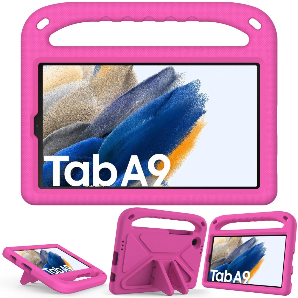 Kuori EVA kahvalla Samsung Galaxy Tab A9 vaaleanpunainen