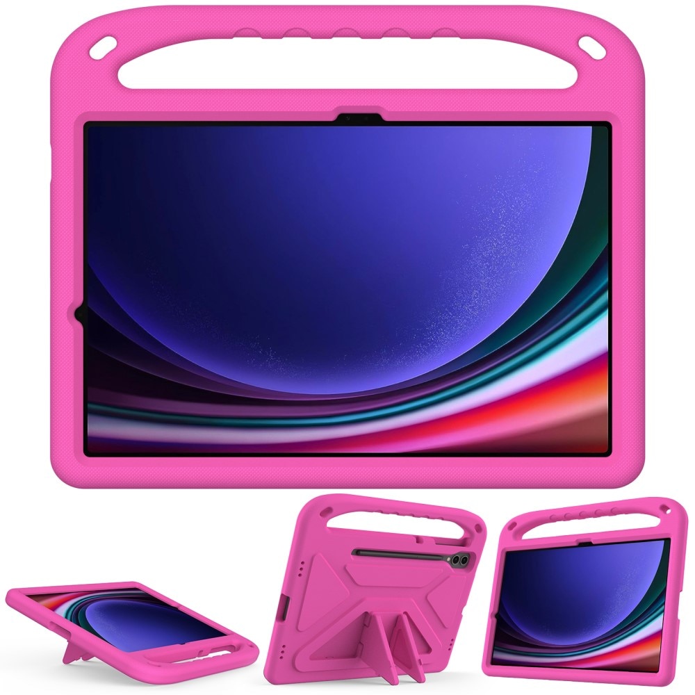 Kuori EVA kahvalla Samsung Galaxy Tab S9 FE Plus vaaleanpunainen
