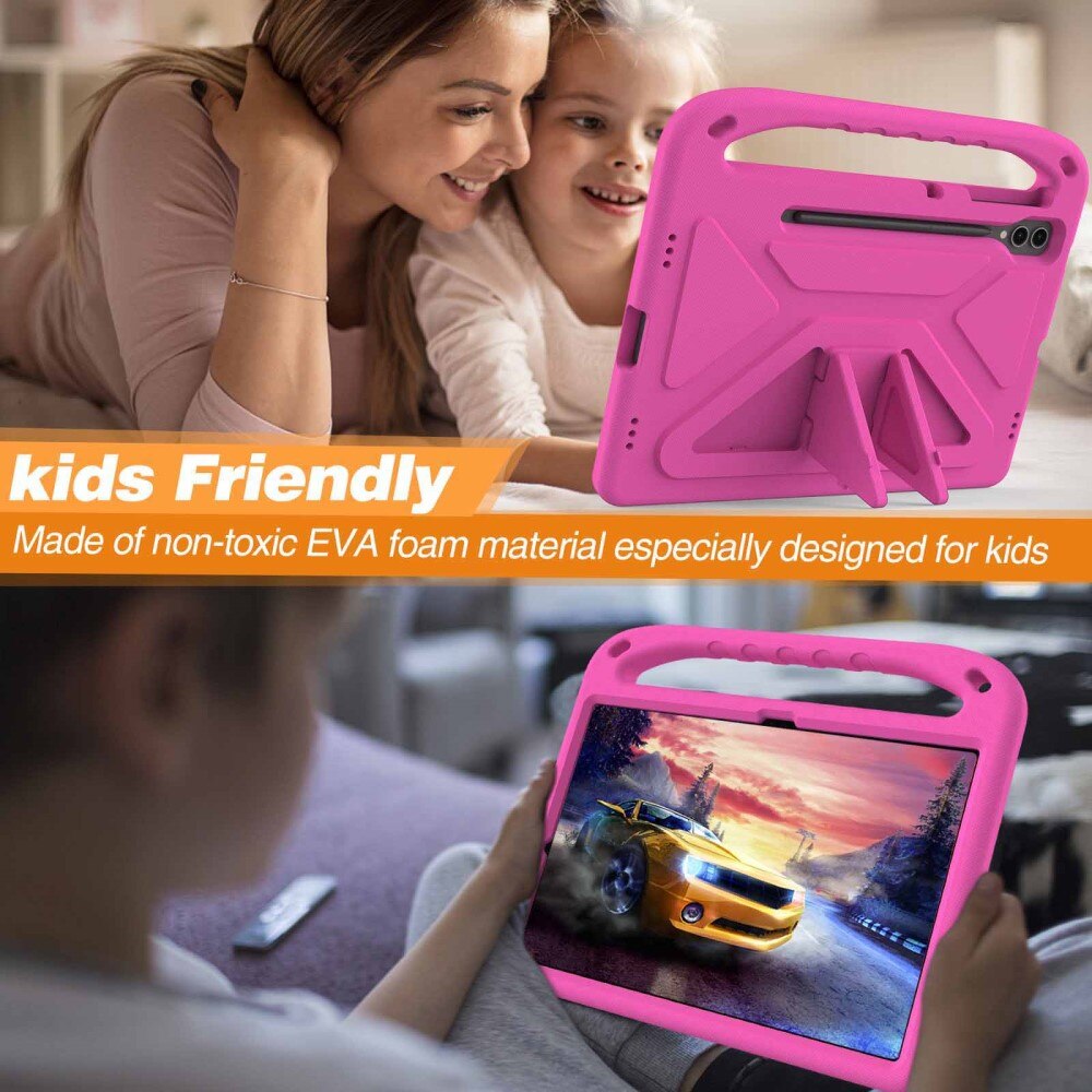 Kuori EVA kahvalla Samsung Galaxy Tab S9 FE Plus Vaaleanpunainen