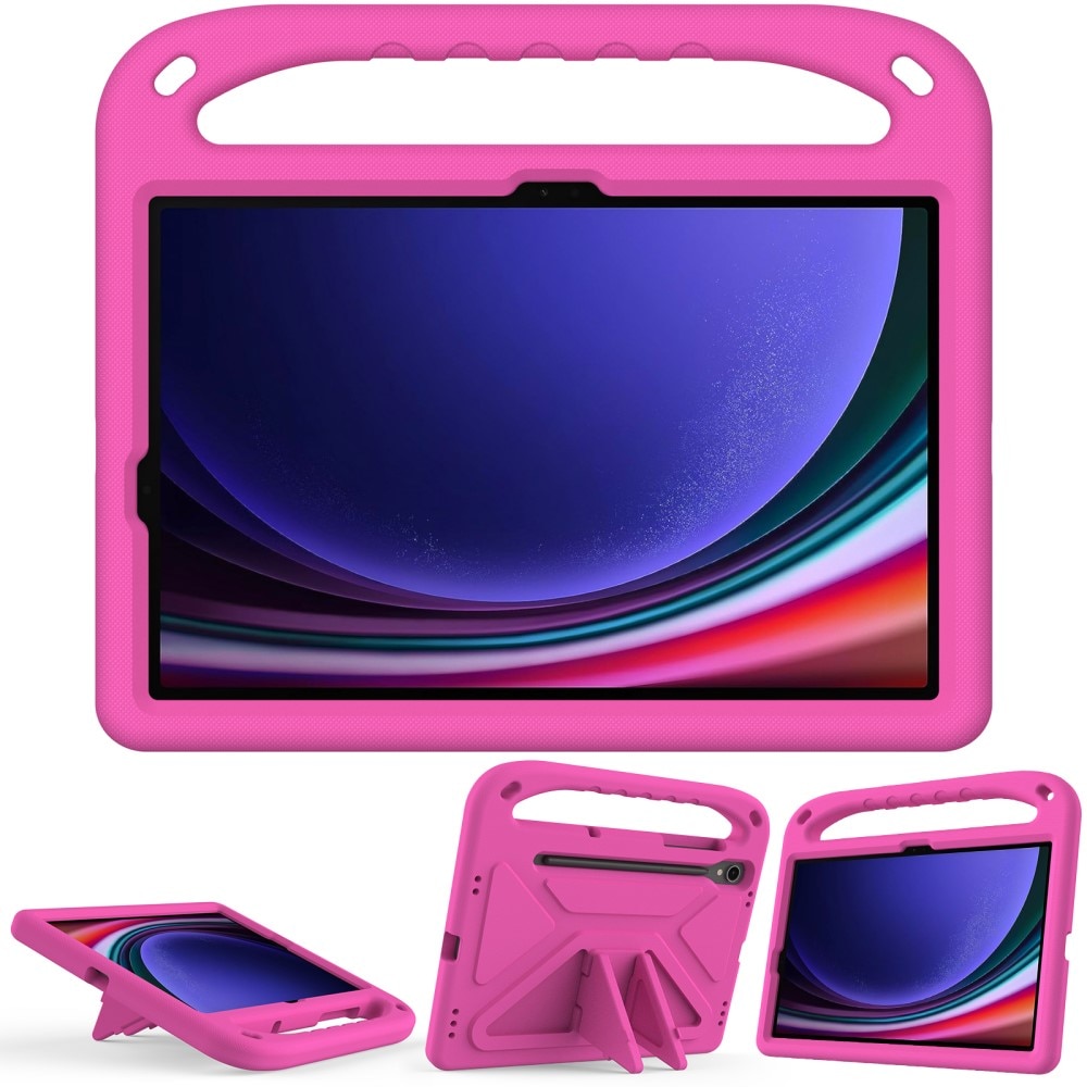 Kuori EVA kahvalla Samsung Galaxy Tab S9 FE vaaleanpunainen