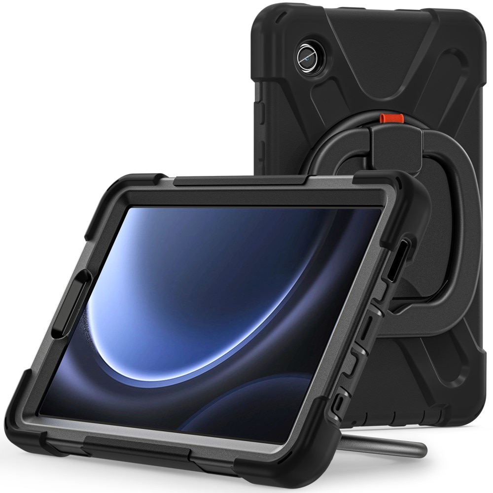 Tukitelineellä varustettu hybridikuori olkahihnalla Samsung Galaxy Tab A9 musta