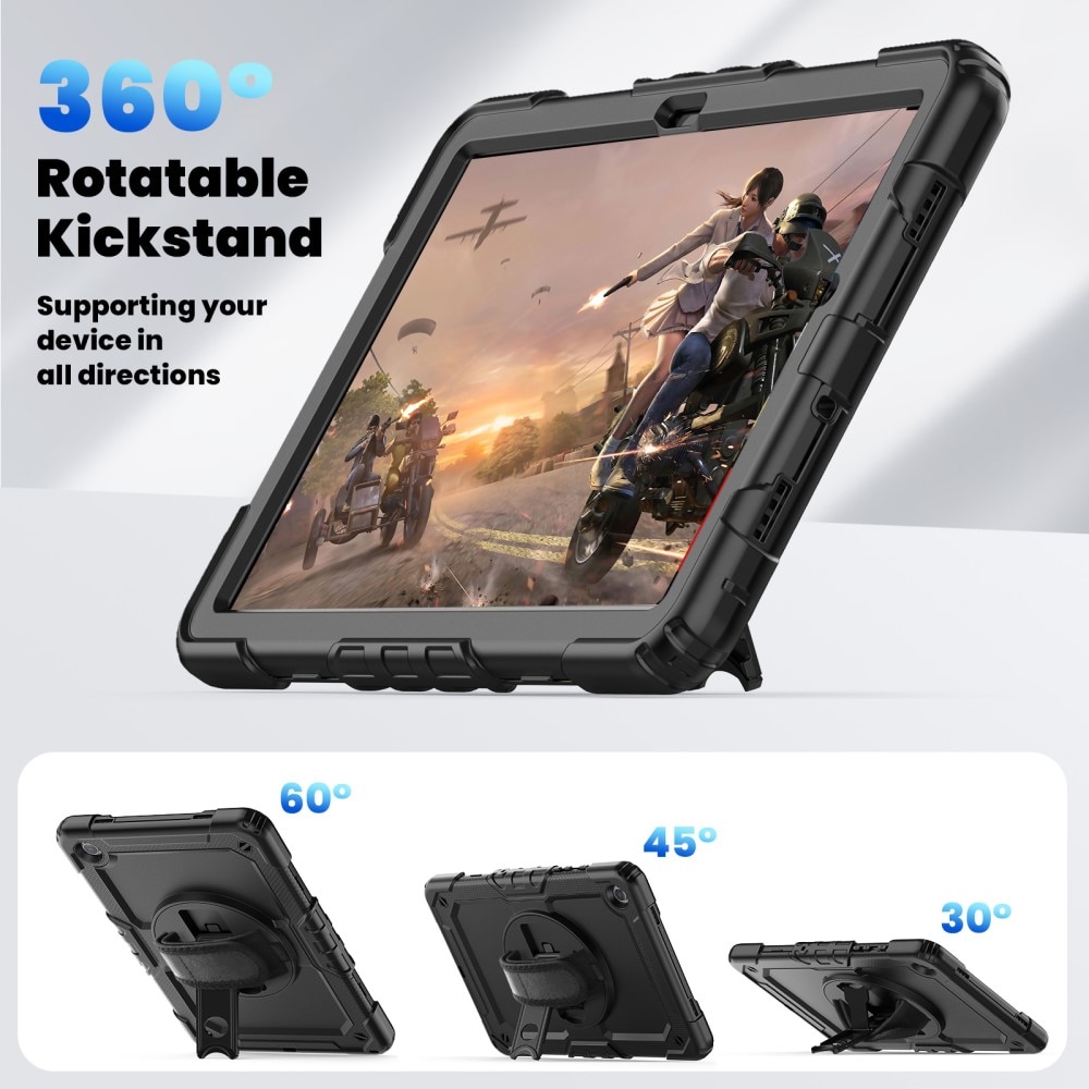 Iskunkestävä Full Protection Hybridikuori Samsung Galaxy Tab A9 Plus musta