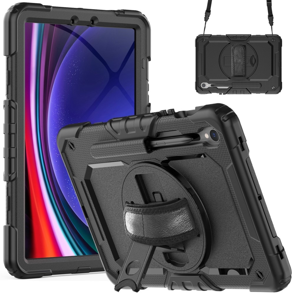 Iskunkestävä Full Protection Hybridikuori Samsung Galaxy Tab S9 FE musta