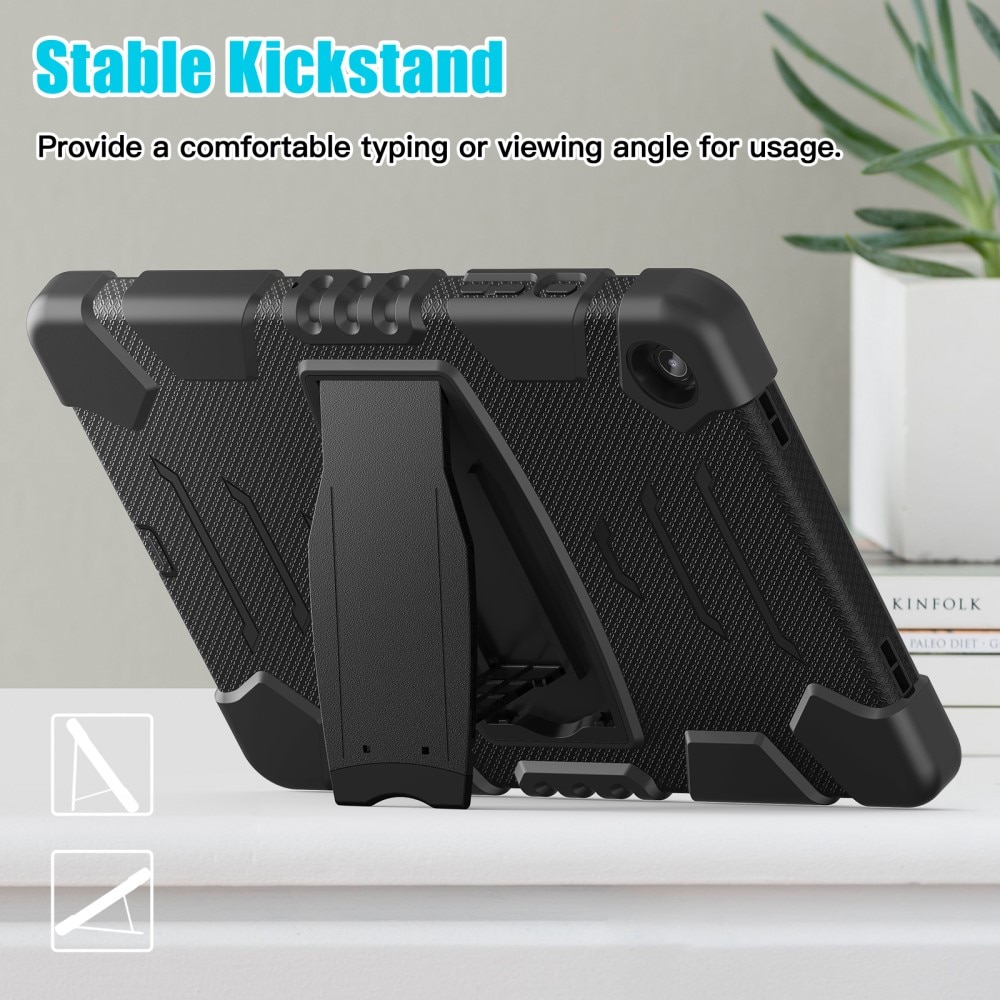 Iskunkestävä Hybridikuori Kickstand Samsung Galaxy Tab A9 Plus musta