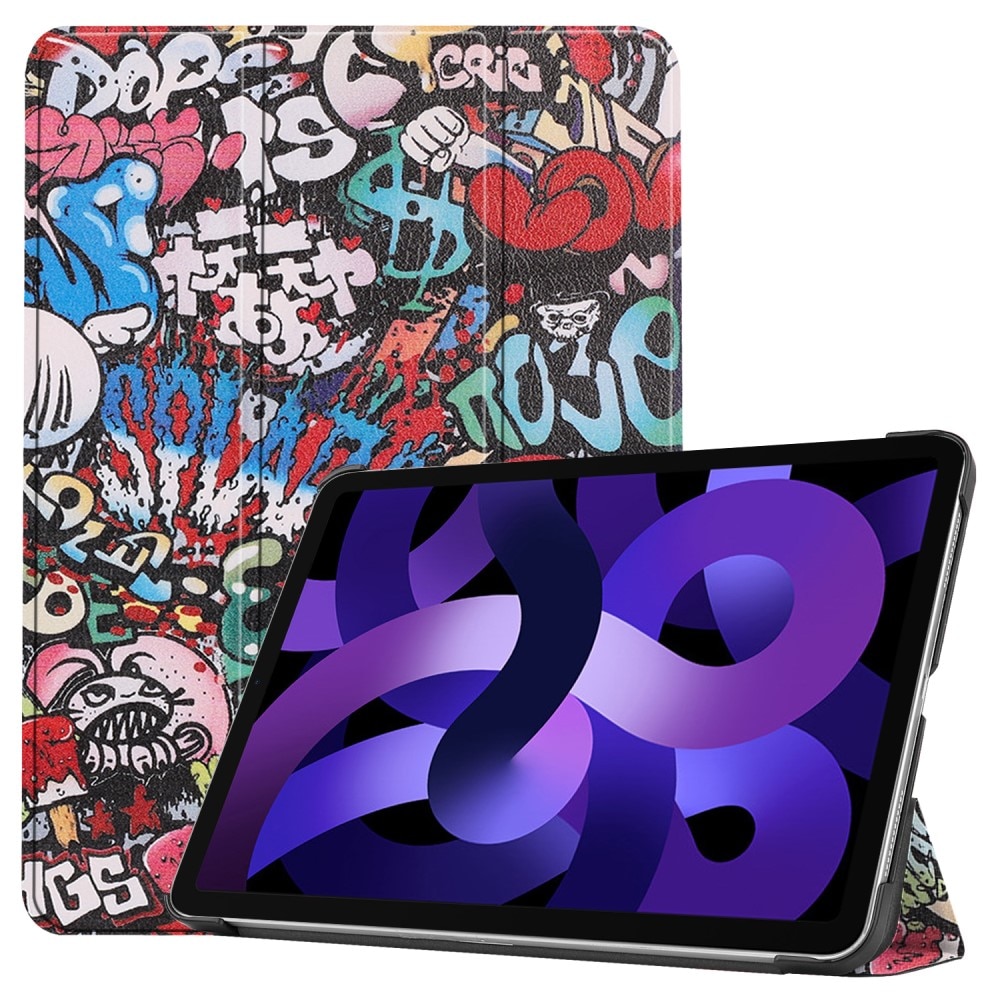 iPad Air 10.9 6th Gen (2024) Kotelo Tri-fold - Graffiti