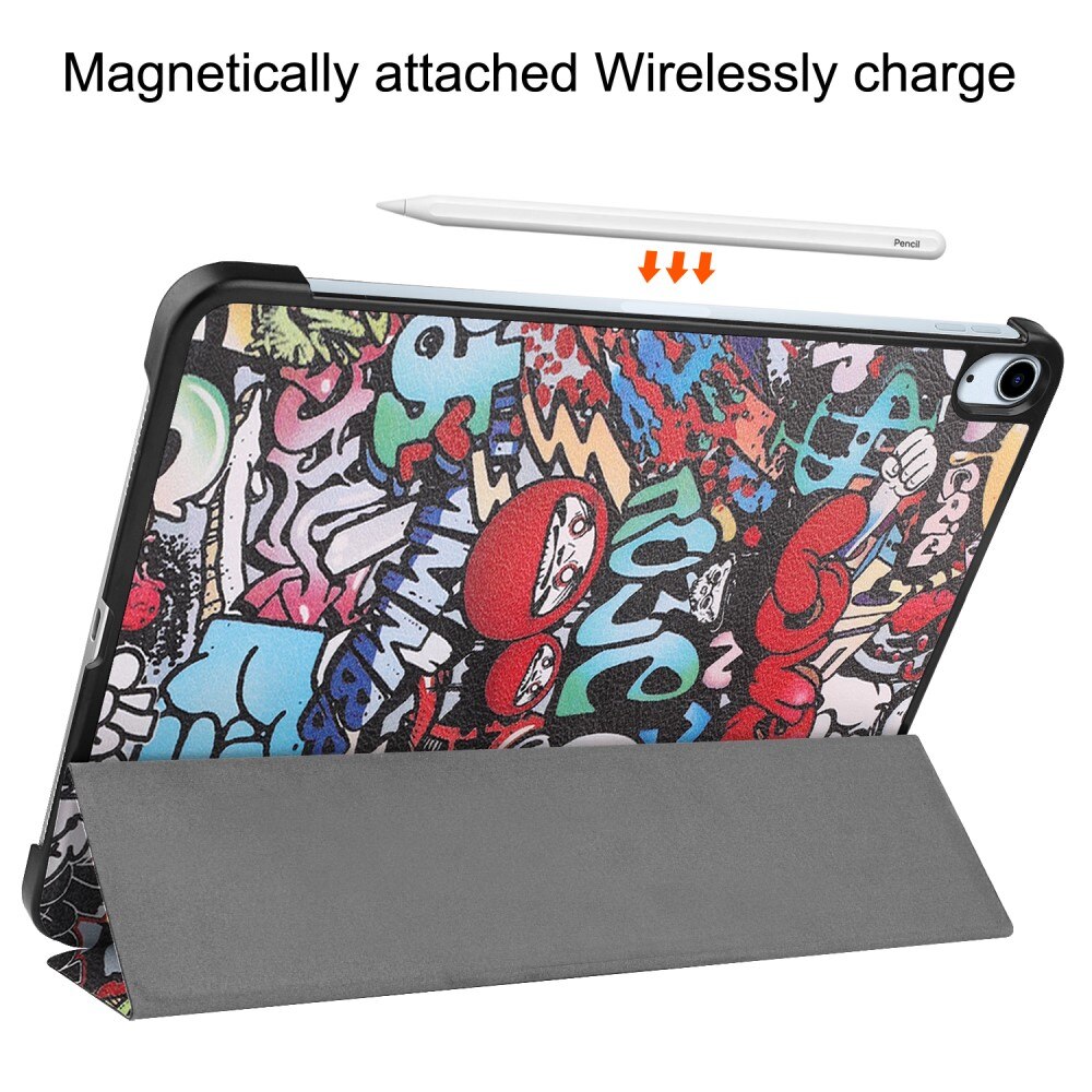 iPad Air 11 6th Gen (2024) Kotelo Tri-fold - Graffiti