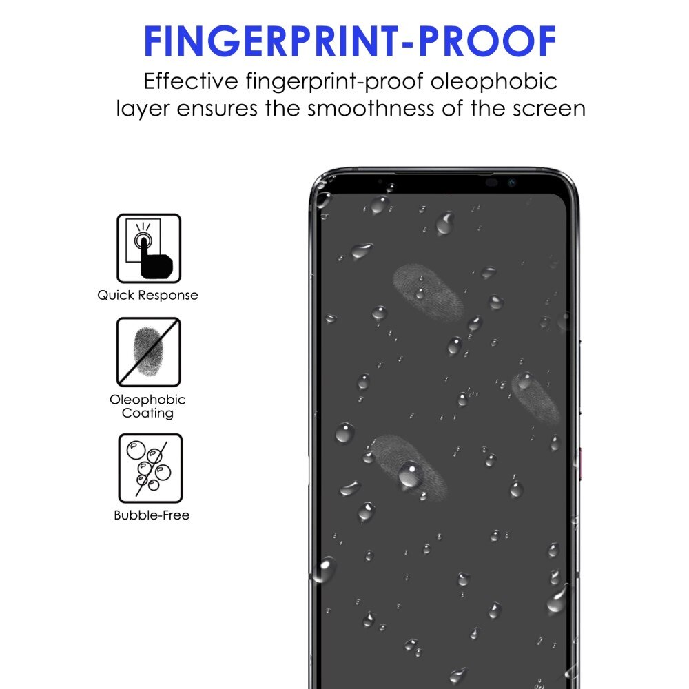Koko Näytön Panssarilasi Asus ROG Phone 6/6 Pro musta