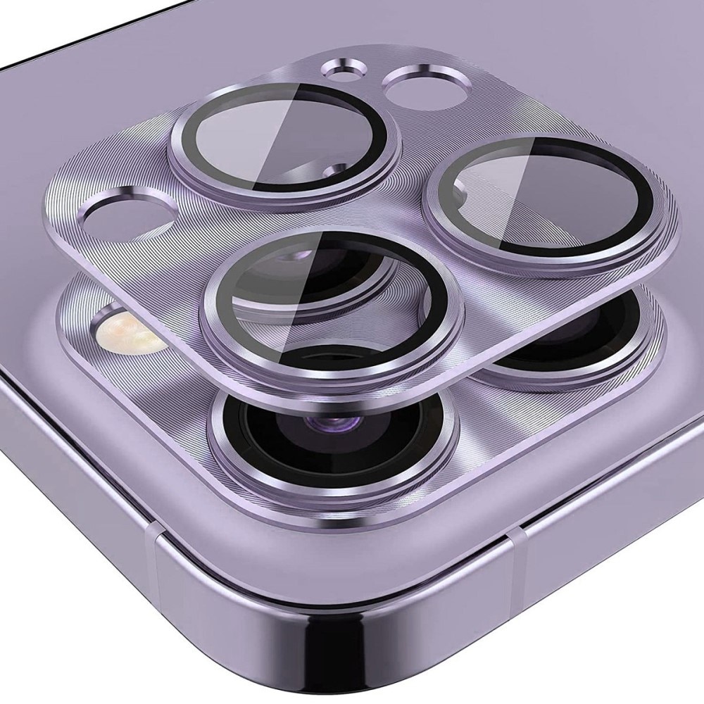 Panssarilasi Takakameroille alumiiniseos iPhone 14 Pro/14 Pro Max liila