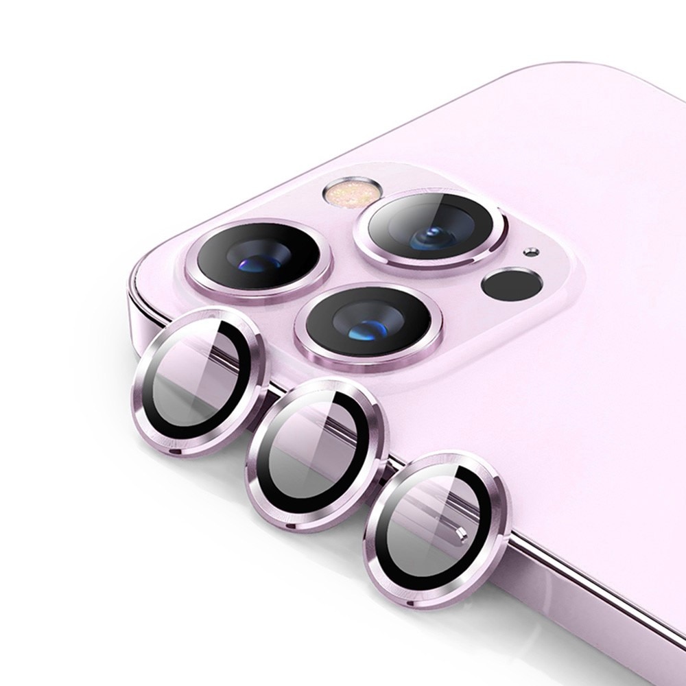 Panssarilasi Kameran Linssinsuojus alumiiniseos iPhone 14 Pro/14 Pro Max liila
