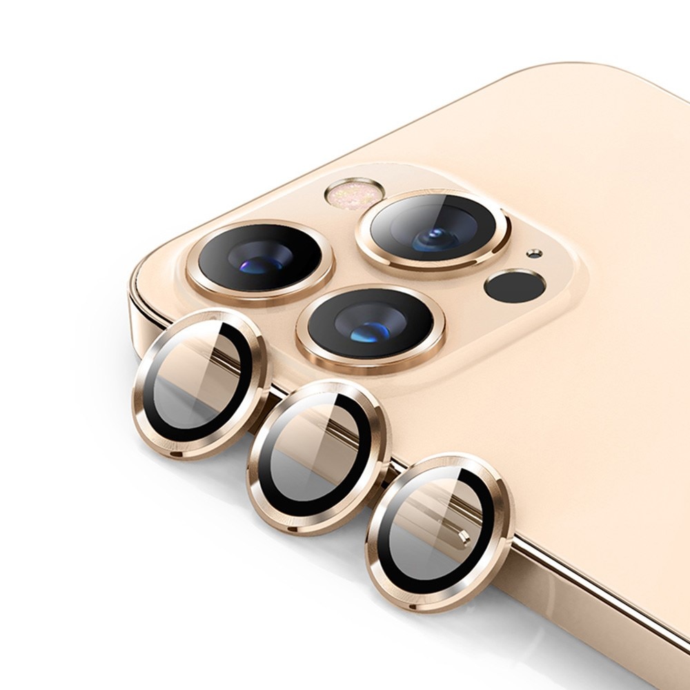 Panssarilasi Kameran Linssinsuojus alumiiniseos iPhone 14 Pro/14 Pro Max kulta