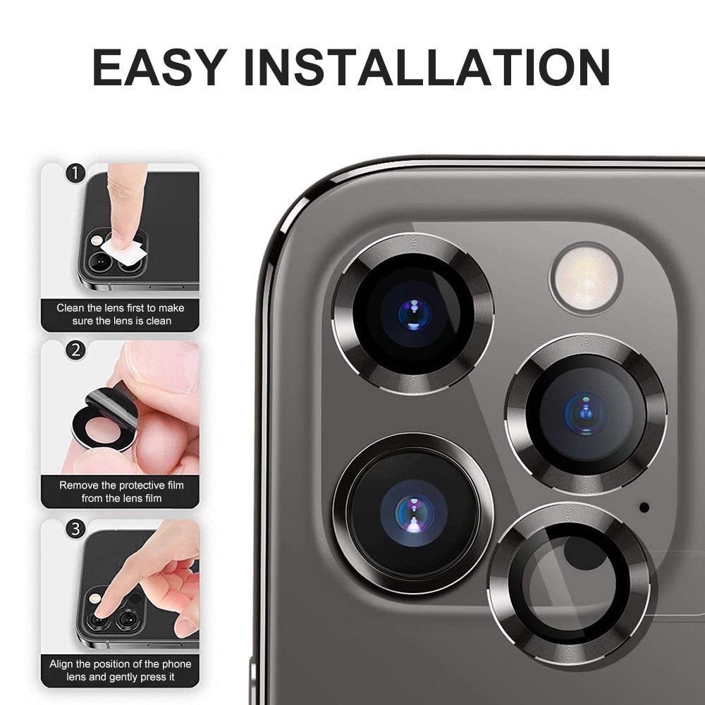 Panssarilasi Kameran Linssinsuojus alumiiniseos iPhone 14 Pro Max sininen