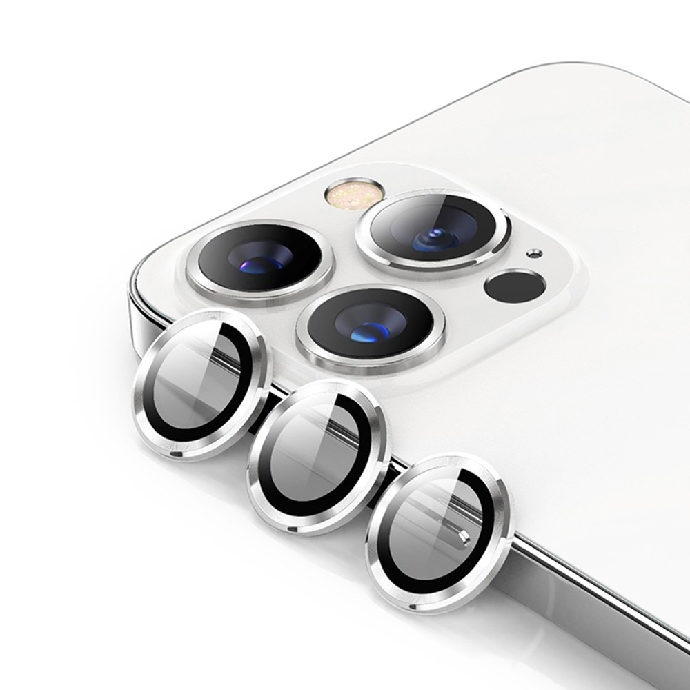 Panssarilasi Kameran Linssinsuojus alumiiniseos iPhone 14 Pro/14 Pro Max hopea