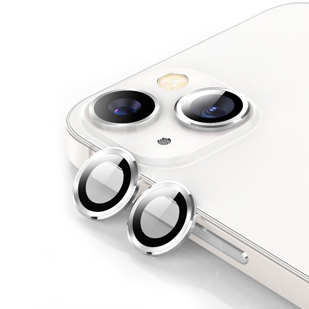 Panssarilasi Kameran Linssinsuojus alumiiniseos iPhone 14 hopea
